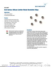 CLA4611-000 datasheet pdf Skyworks Solutions