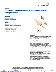 CLA4604-210 datasheet pdf Skyworks Solutions