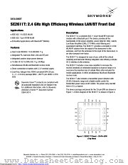SE2611T-EK1 datasheet pdf Skyworks Solutions
