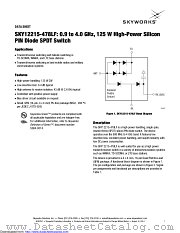 SKY12215-478LF datasheet pdf Skyworks Solutions