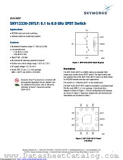 SKY13330-397LF datasheet pdf Skyworks Solutions
