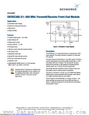 SKY65366-21 datasheet pdf Skyworks Solutions