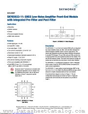 SKY65933-11 datasheet pdf Skyworks Solutions