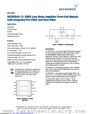 SKY65943-11 datasheet pdf Skyworks Solutions
