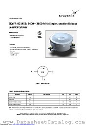 SKYFR-001453 datasheet pdf Skyworks Solutions