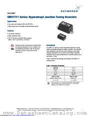 SMV1771 Series datasheet pdf Skyworks Solutions