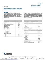 Thermal Conductive Adhesive datasheet pdf Skyworks Solutions