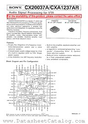 CXA1237AR datasheet pdf SONY