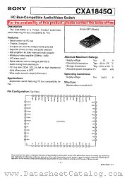 CXA1845Q datasheet pdf SONY