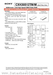 CXK58512TM/M-70LL datasheet pdf SONY