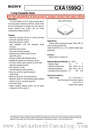 CXA1599Q datasheet pdf SONY