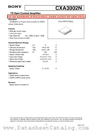 CXA3002N datasheet pdf SONY