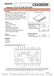 CXA3025N datasheet pdf SONY