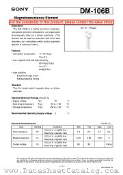 DM-106B datasheet pdf SONY