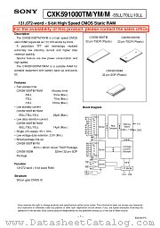 CXK591000TM/YM/M-70LL datasheet pdf SONY