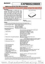 CXP88860 datasheet pdf SONY
