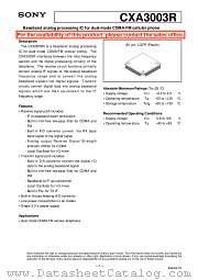 CXA3003R datasheet pdf SONY