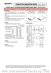CXK5T81000ATN/AYN-10LLX datasheet pdf SONY