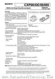 CXP86400 datasheet pdf SONY