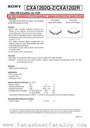 CXA1202Q-Z/R datasheet pdf SONY
