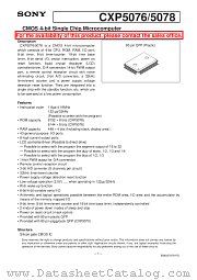 CXP5078 datasheet pdf SONY