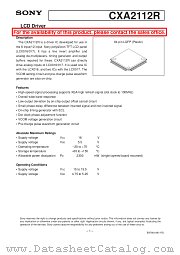 CXA2112R datasheet pdf SONY