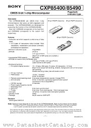 CXP85400 datasheet pdf SONY