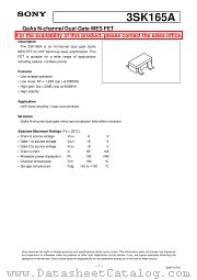 3SK165A datasheet pdf SONY