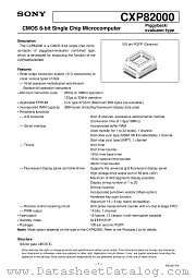 CXP82000 datasheet pdf SONY