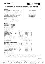 CXB1573R datasheet pdf SONY