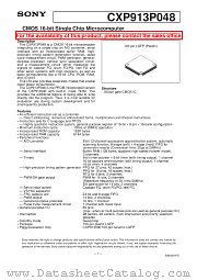 CXP913P048 datasheet pdf SONY