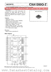 CXA1260Q-Z datasheet pdf SONY