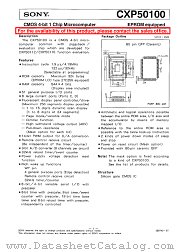 CXP50100 datasheet pdf SONY