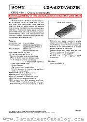 CXP50216 datasheet pdf SONY