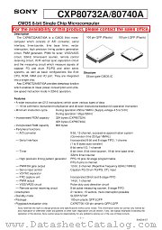 CXP80740A datasheet pdf SONY