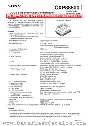 CXP88800 datasheet pdf SONY