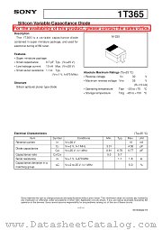 1T365 datasheet pdf SONY