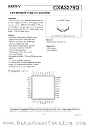 CXA3276Q datasheet pdf SONY