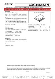 CXG1064ATN datasheet pdf SONY