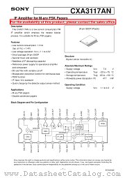 CXA3117AN datasheet pdf SONY