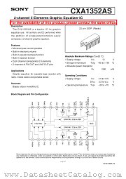 CXA1352AS datasheet pdf SONY