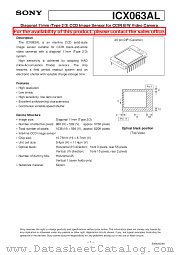 ICX063AL datasheet pdf SONY