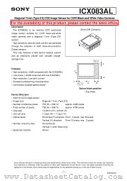ICX083AL datasheet pdf SONY