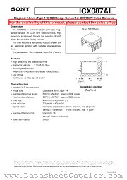 ICX087AL datasheet pdf SONY