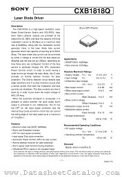 CXB1818Q datasheet pdf SONY