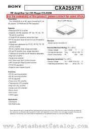 CXA2557R datasheet pdf SONY