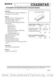 CXA2067AS datasheet pdf SONY