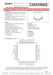 CXA3106AQ datasheet pdf SONY