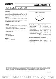 CXD3504R datasheet pdf SONY