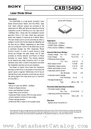 CXB1549Q datasheet pdf SONY